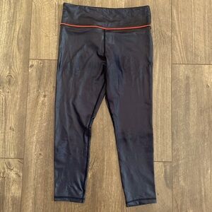 Zyia black metallic leggings new size 12 valentines edition